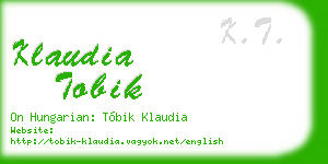klaudia tobik business card