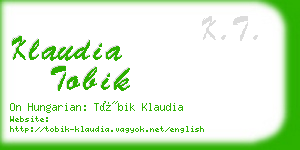 klaudia tobik business card